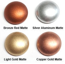 Cabochon Matte 18mm 111-95050, Light Gold, Silver Aluminum, Bronze Fire Red, Copper Gold, Pressed Glass, 111-95050, Choose a color