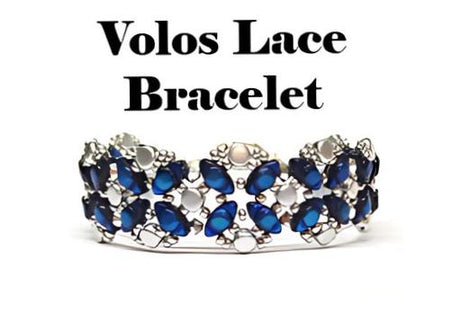 Volos Lace Bracelet beading tutorial made by Queen City Bead, PDF digital download pattern