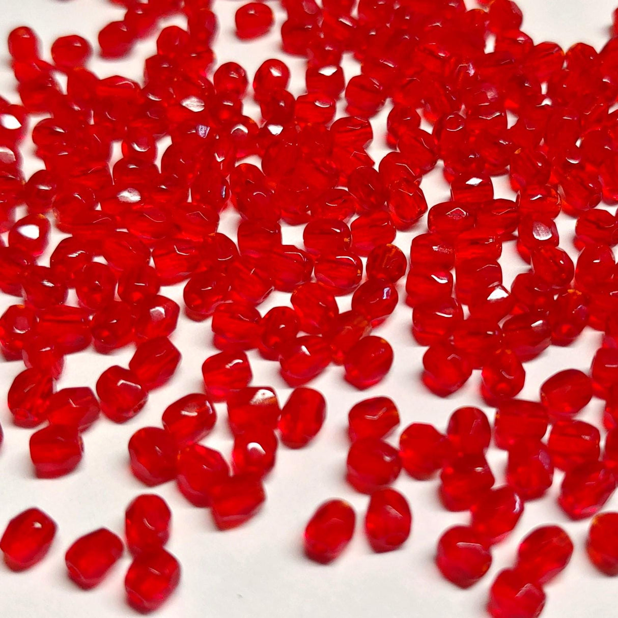 3mm Fire Polish Siam, Czech glass faceted bead, 90080-50 beads