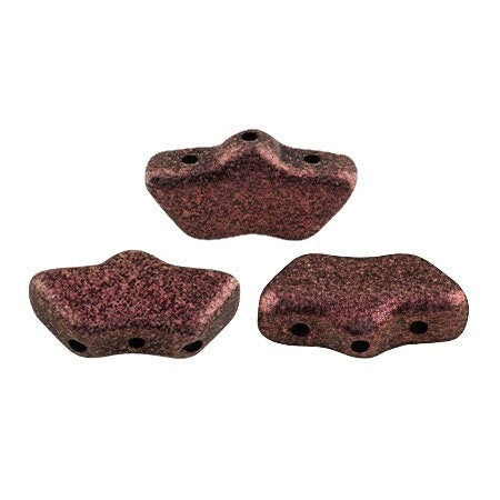 Delos Par Puca ®-Paris® Metallic Matte Dark Violet, 3 Hole Czech Glass 6 x 11mm, 23980-94108-25 Beads