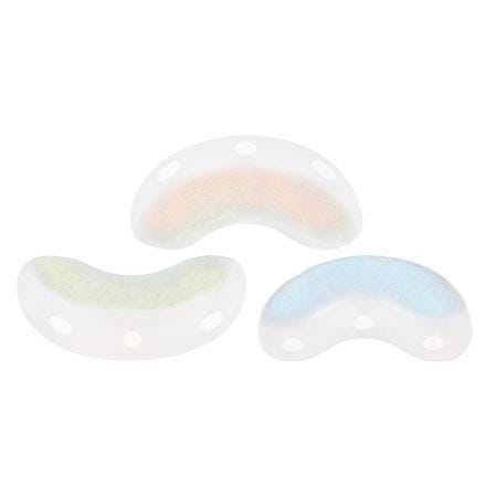 Arcos Par Puca Crystal Matte AB, 3-Hole 5X10MM Czech Glass, 00030-84100-28701-30 Beads