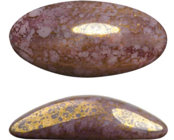 Athos Oval Cabochons - Bronze Coating, 20x10MM Czech Glass, Qty 2 Beads per color, Choose a color