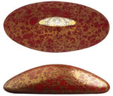 Athos Oval Cabochons - Bronze Coating, 20x10MM Czech Glass, Qty 2 Beads per color, Choose a color