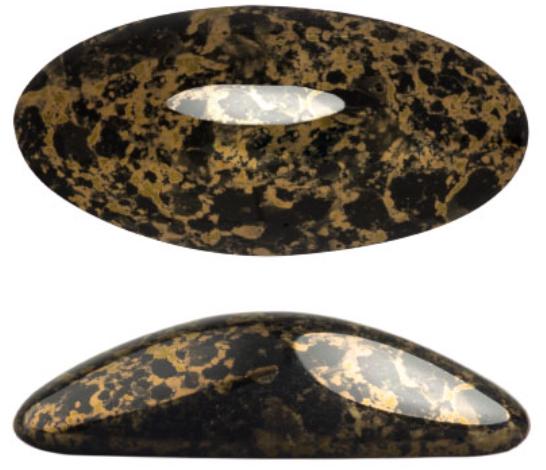 Athos Oval Cabochons - Bronze Coating, 20x10MM Czech Glass, Qty 2 Beads per color, Choose a color