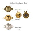 Magnetic Clasp Sphere, 1 Strand MCS1015, 1 piece-Choose your color