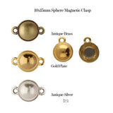 Magnetic Clasp Sphere, 1 Strand MCS1015, 1 piece-Choose your color