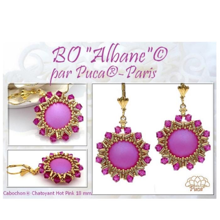 Albane Earring Pattern - DO NOT BUY- Sent free by email-Free with par Puca bead purchase, Read the description below for details