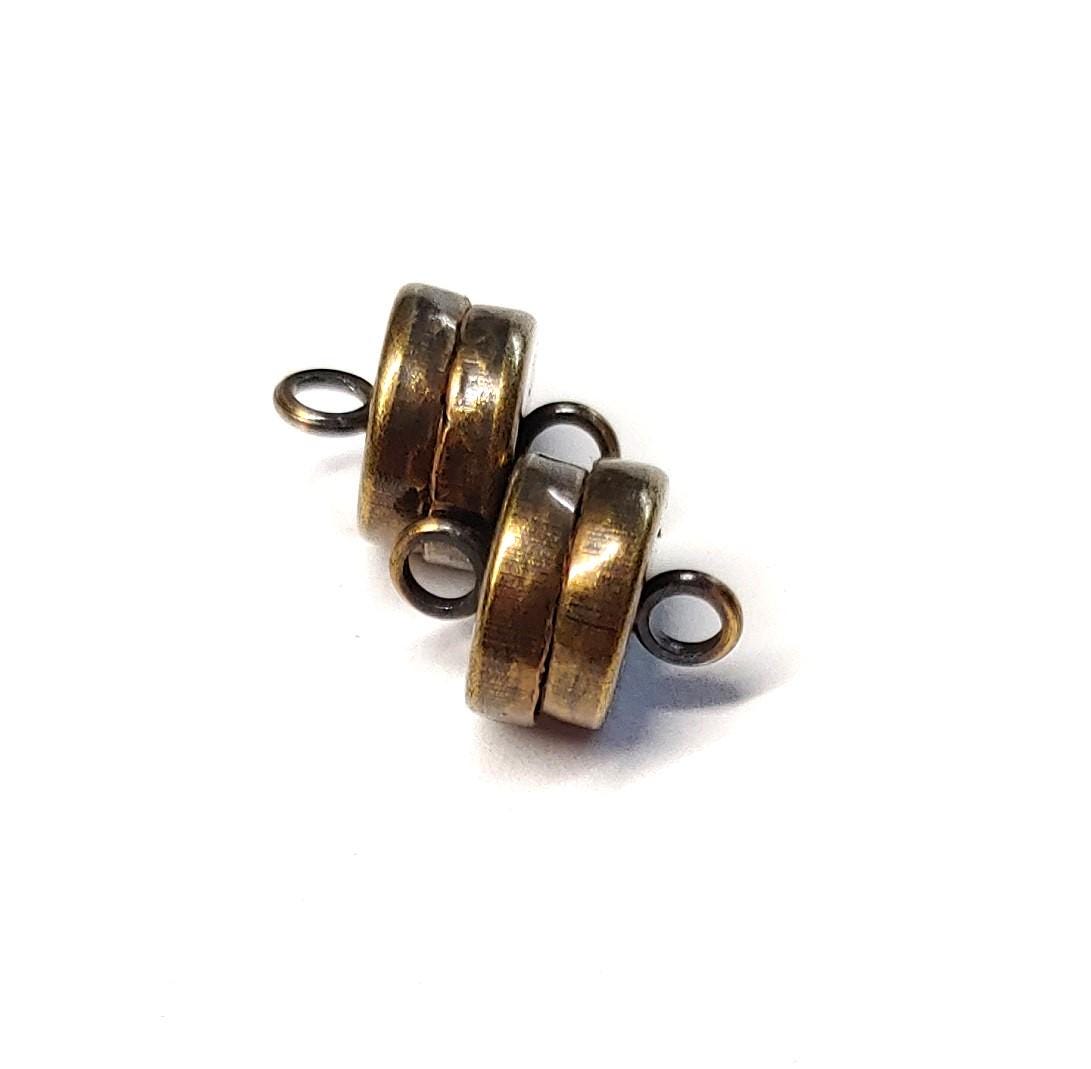 Antique Brass Plate Magnetic Clasp, 7MM MGN13ABP-Qty 2