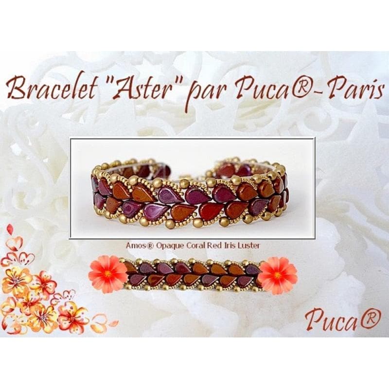 Aster Bracelet Pattern - DO NOT BUY- Sent free by email-Free with par Puca bead purchase, Read the description below for details