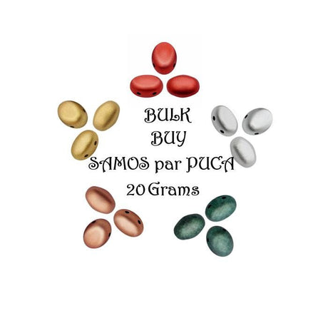 Bulk Buy Samos® par Puca® Beads-Choose a color, 20 Grams-priced @ 20% off