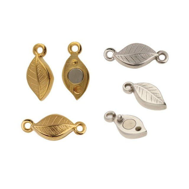 Magnetic Clasp Leaf, 1 Strand MCL717, 1 piece-Choose your color