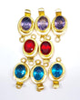 Gem Stone Box Clasp, 1-Strand Gold Plated, 23mmx11mmx10mm, Qty 1