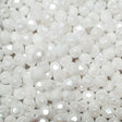 6mm Fire Polish Chalk White Shimmer, Czech glass faceted round, 03000-21402-25 beads