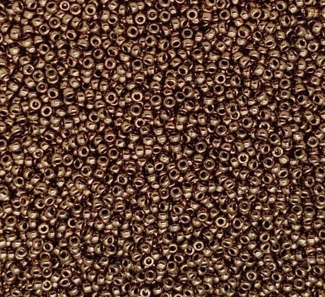 15/0 Metallic Dark Bronze, Miyuki Glass Seed Beads, 457-10 grams