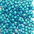 Ginko Bead Alucolour Azure Blue, 2-Hole Czech Glass 7.5x7.5mm, 00030-33408-35 Beads