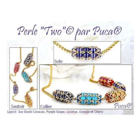 Perle Two Beaded Bead Kit par Puca beads. Pattern by email with Kit purchase, see Description for more details-This is for 1 Perle Bead