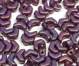 Mini Chevron Chalk Vega Purple, 2-Hole Czech Glass 6x2MM,03000-15726-50 Beads