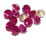 Preciosa SS39 Fuchsia, Maxima Chaton, 8mm, Round Chaton, Foiled Back