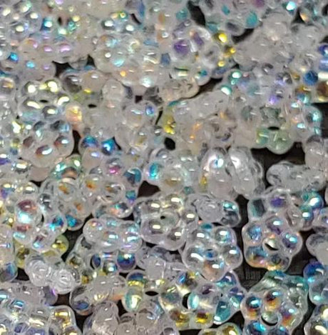 Forget-Me-Not 5mm Crystal AB, Spacer Bead, Czech Pressed Glass, 28701-50 beads