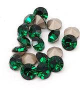 Preciosa SS39 Emerald, Maxima Chaton, 8mm, Round Chaton, Foiled Back