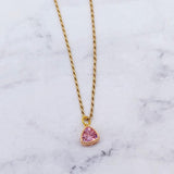 Glass Pendant Triangle Charm 18K Gold Plated Glass Jewelry Supply