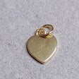 Heart Charm Flat 18K Gold Plated Dangle Charm with Jump Ring Jewelry Supply