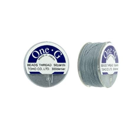 One-G Toho Nylon Beading Thread Gray-50 Yards 125 Yards 250 Yards