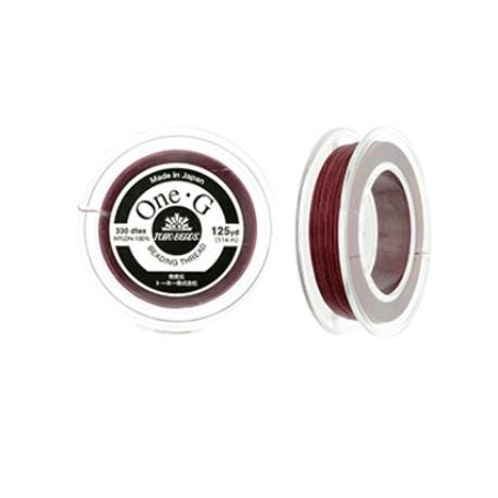 One-G Toho Nylon Beading Thread Burgundy-50 Yards 125 Yards 250 Yards