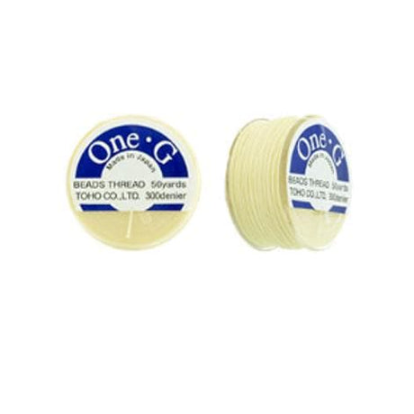 One-G Toho Nylon Beading Thread Cream-50 Yards 125 Yards