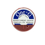 One-G Toho Nylon Beading Thread Red-50 Yards