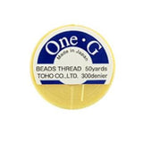 One-G Toho Nylon Beading Thread Lt Yellow-50 Yards 125 Yards