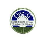 One-G Toho Nylon Beading Thread Green-50 Yards